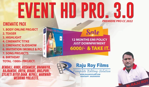 Event Hd 3.0 Cinematic- Hindi- Wedding Project In Adobe Premiere Pro Cc 2022 (With 1tb Hdd) - 600gb