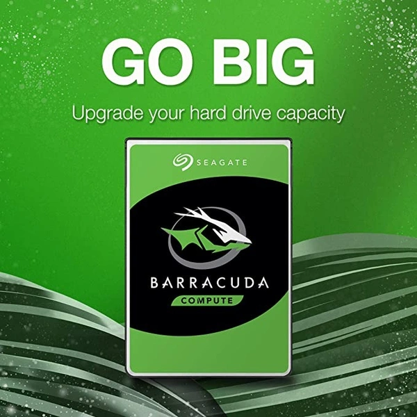 Seagate Barracuda 2 TB Internal Hard Drive HDD – 8.89 cm (3.5 Inch) SATA 6 Gb/s 5400 RPM 256 MB Cache for Computer Desktop PC - 2 TB