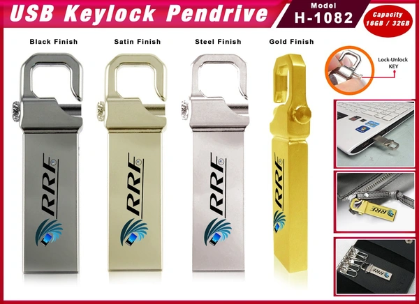 16gb RRF (50pcs Box Pack) PenDrive  USB 2.0 Flash Drive Metal PenDrive,for Laptop, Computer, Desktop etc. - 16gb