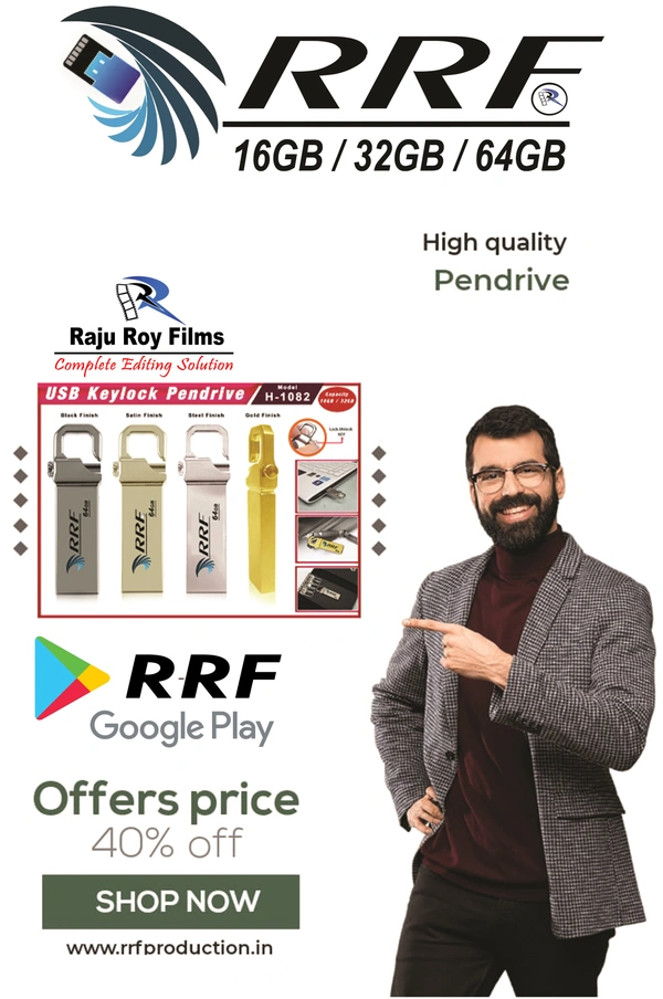 64gb RRF PenDrive USB 2.0 Flash Drive Metal PenDrive,For Laptop, Computer, Desktop Etc. - 64gb
