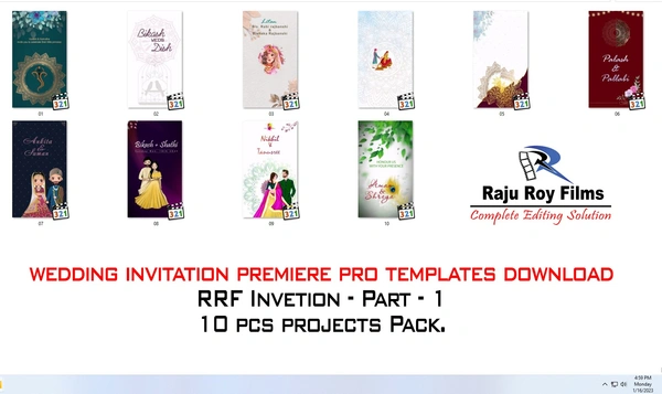 wedding invitation premiere pro templates download - 250mb