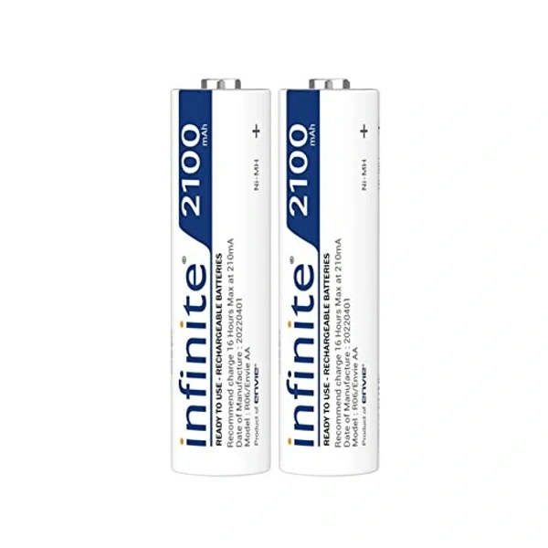 Envie AA 2100 2PL Infinite Rechargeable Battery for Remote Controls, Electronic Toys, Cameras, Flashlights and Others