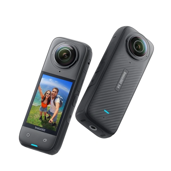 insta360 X4-8K Waterproof 360 Action Camera, 4K Wide-Angle Video, Invisible Selfie Stick Effect, Removable Lens Guards, 135 Min Battery Life, AI Editing, Stabilization, for Sports, Travel, Outdoor