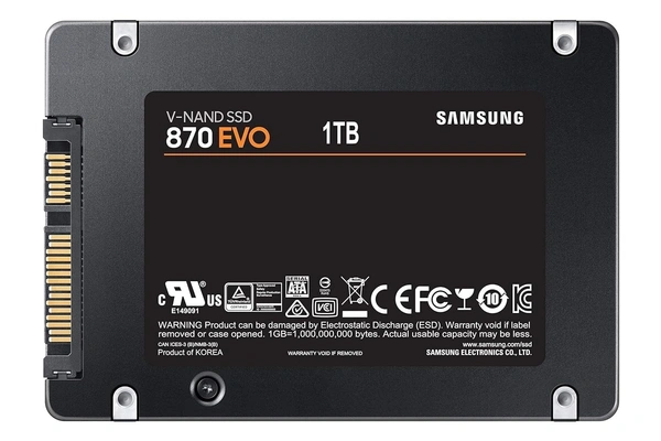 Samsung 870 EVO 1TB SATA 6.35 cm (2.5") Internal Solid State Drive (SSD) (MZ-77E1T0)