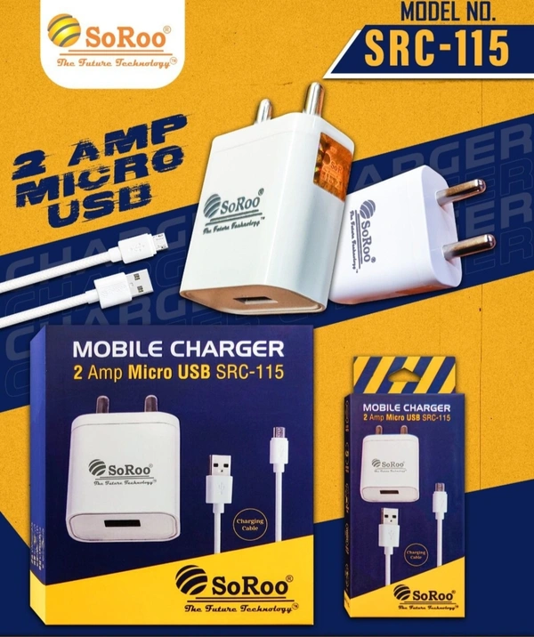 SRC-115 ( 2 AMP MICRO USB ) CHARGER 1 USB - White