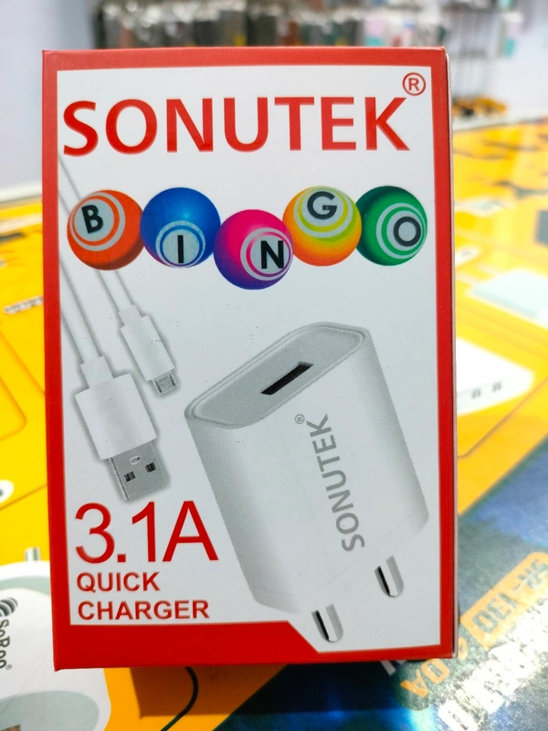Charger ( Bingo ) 3.1A ( 1 USB ) With Cable 