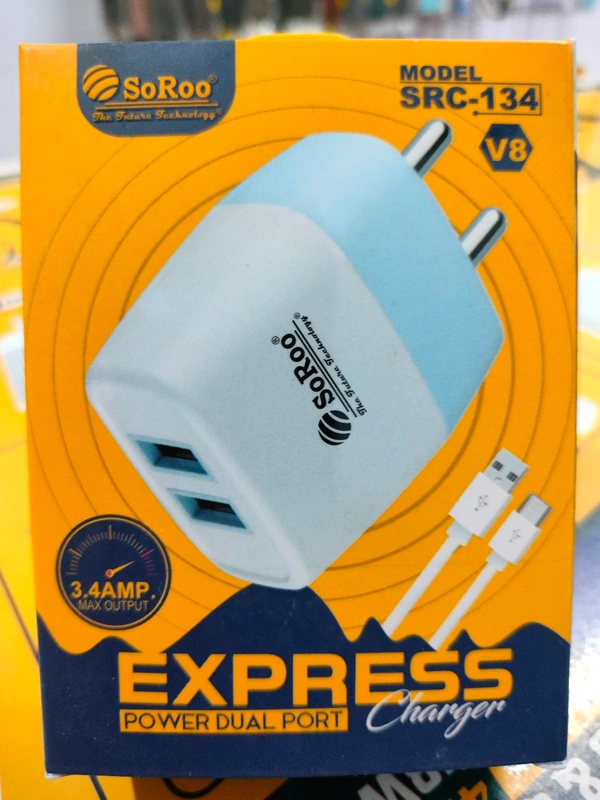 Charger ( SRC-134 ) 3.4AMP Max Output ( Dual USB )