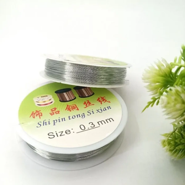 Jewellery Wire For Crafts And Jewellery Making - Silver - 0.3mm