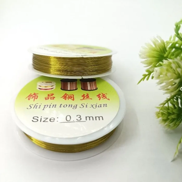 Jewellery Wire For Crafts And Jewellery Making - Golden - 0.3mm
