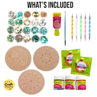 Lippan Art Full DIY Complete Kit | 5000+ Pieces Of Glass | 40+ Sizes And Shapes - 24 Glass Shapes And Sizes