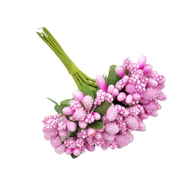 CraftParty Pink Artificial Pollen Flowers For Tiara Making,Decoration Hampers & Jewelry Making