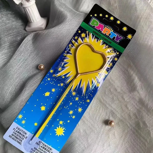CraftParty Heart sparkle Candle for Cake decoration