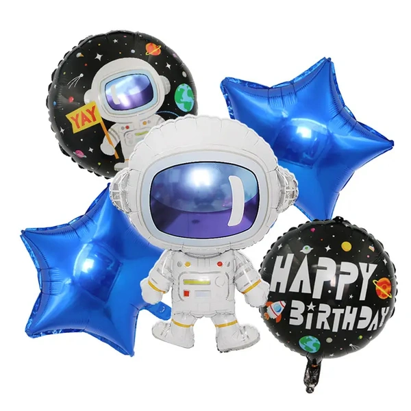 Astronut Black Space Foil Balloon Bouquet Set