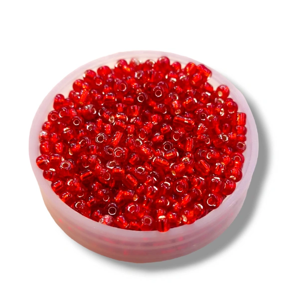 Red Color Glass Seed Beads For Crafting and DIY