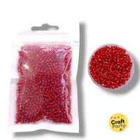 Red Color Glass Seed Beads For Crafting and DIY