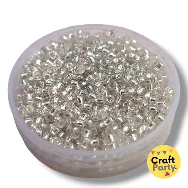 Silver Color Glass Seed Beads For Crafting And DIY