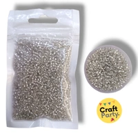 Silver Color Glass Seed Beads For Crafting And DIY