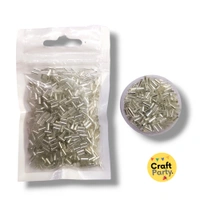 Silver Color Glass pipe Beads For Crafting And DIY