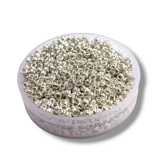 Metal Silver Color Glass Seed Beads For Crafting And DIY