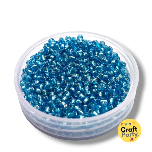 Light Blue Color Glass Seed Beads For Crafting And DIY