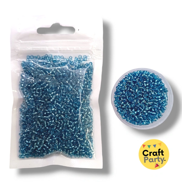 Light Blue Color Glass Seed Beads For Crafting And DIY