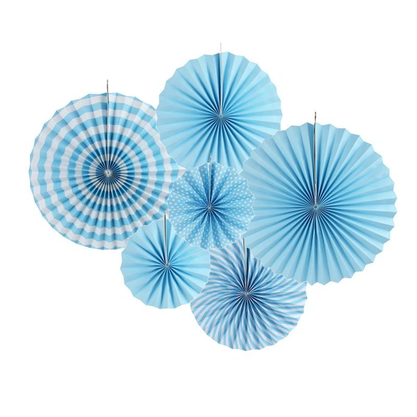 Paper Party Fan Set - Blue