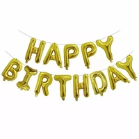 16 inch Happy Birthday Foil Balloon - Golden