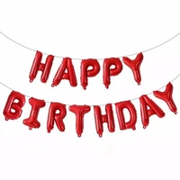 16 inch Happy Birthday Foil Balloon - Red