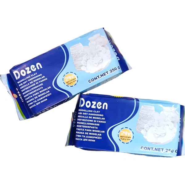 CraftParty Dozen Air Hardening Modelling Clay (Air Drying Clay) White 250g