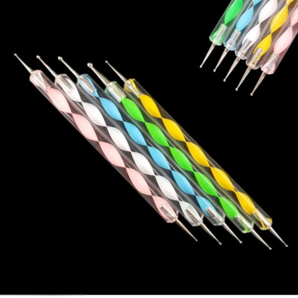 5pcs/set Embossing Stylus Tool Double Head Wood /Acrylic for DIY Fine Lines Freehand Embossing Intricate Patterns Dotting Tools