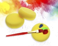 2pcs Painting Sponges, Round Watercolor Synthetic Sponge, Artist Sponge For Face Painting, Painting, Crafts, Pottery, Clay, Ceramics, Wall