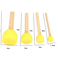 Round Sponge Brush Set, Round Sponge Brush For Painting, Paint Sponge For Acrylic Painting, Painting Tools For Arts And Crafts (4 Sizes)