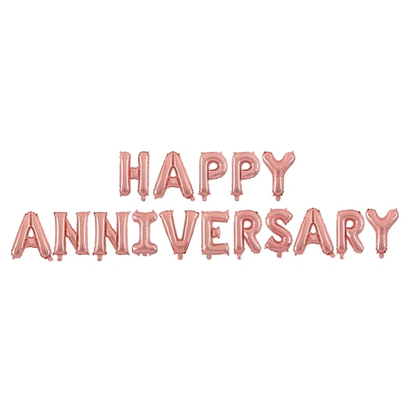 Happy Anniversary foil balloon - Choose any color - Silver
