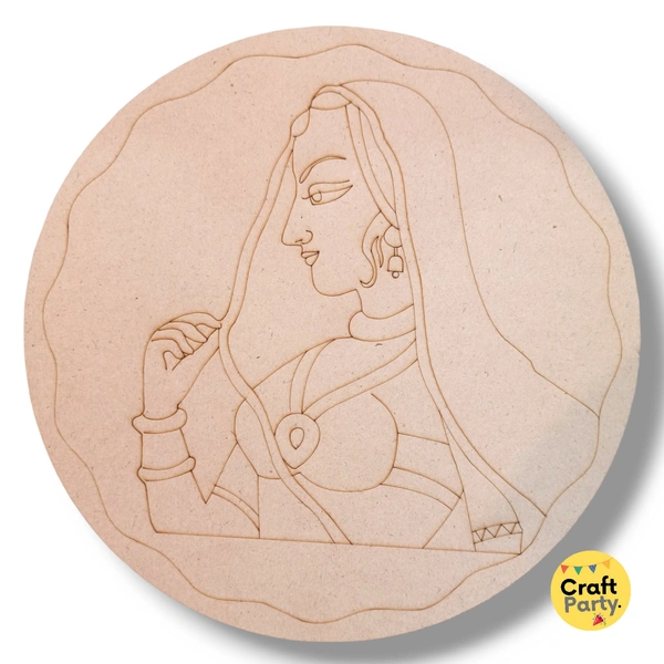 10 inch Round Designed MDF engraved cutout 3mm thickness for mandala art, lippan art