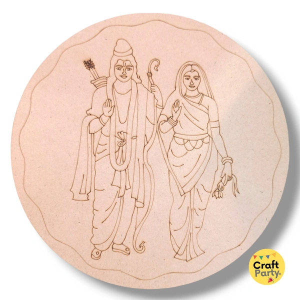 10 inch Round Designed MDF engraved cutout 3mm thickness for mandala art, lippan art
