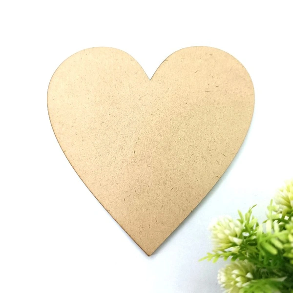 Heart MDF Boards For Art And Craft, Wood Heart MDF Sheets For Craft Work, DIY MDF Cutouts , 3mm Thickness - 10 inch