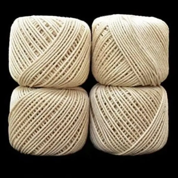 White Cotton Thread For Multipurpose Use - 1 Roll Pack