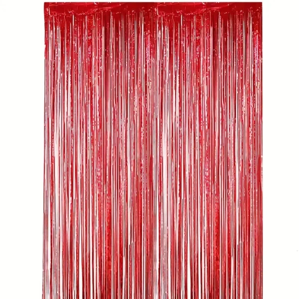 2pc Red Curtains[3x6inch] For Birthday / Anniversary/ Party Decoration	