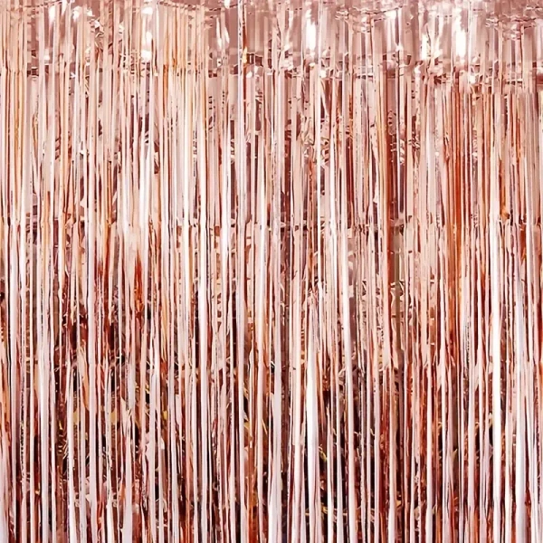 2pc RoseGold Curtains[3x6inch] For Birthday / Anniversary/ Party Decoration