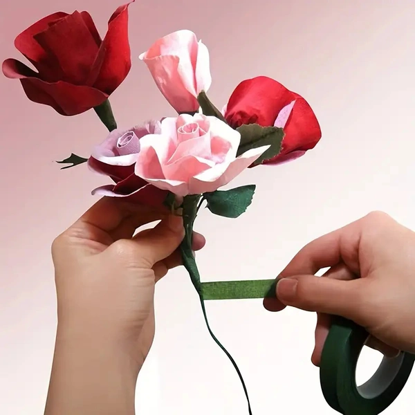 1pc Green Diy Handmade Flower Art Tape
