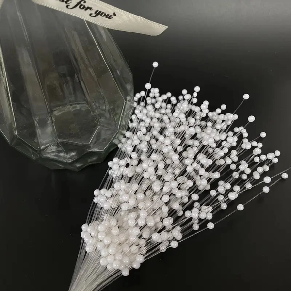 Artificial Pearl Wedding Bouquet, Faux Pearl Chain DIY Pearl Bouquet, Vase Decorative Pearls Flowers Bouquet, Wedding Table Decorations