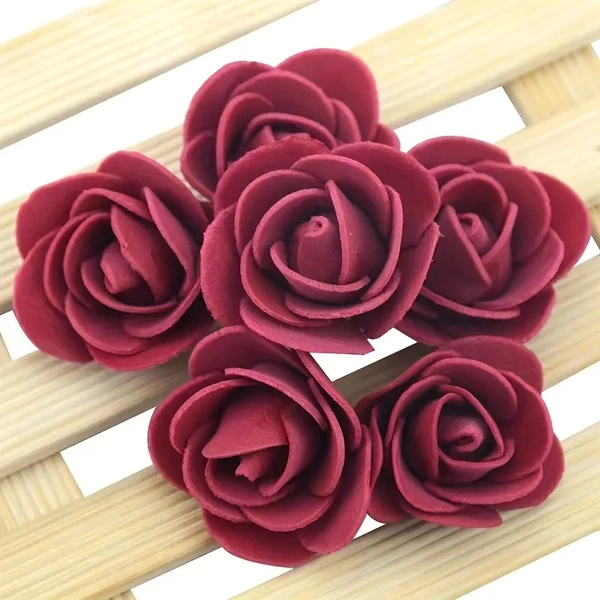 30pcs Artificial Rose Flower Heads, Simulation Foam Rose Flowers Heads, For Wedding Birthday Décor, Photo Props