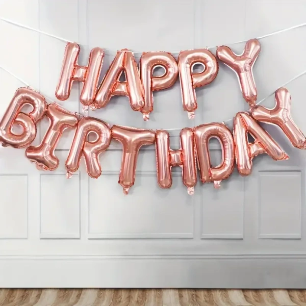 16 inch Happy Birthday Foil Balloon - Rose Gold