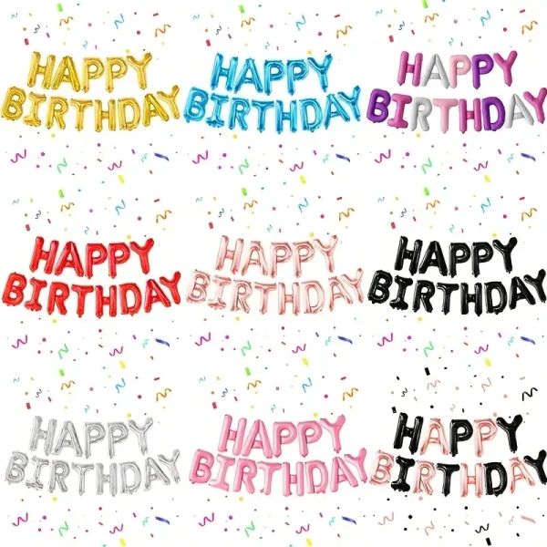16 inch Happy Birthday Foil Balloon - Rose Gold