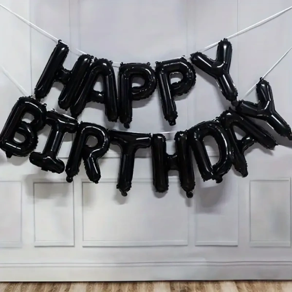 13pcs, Birthday Balloon Rose Golden Foil Letter Balloons Set, Happy Birthday Decoration, Party Supplies, Photo Balloon, Party Balloon, Birthday Balloon, Birthday Decoration, Aesthetic Room Decor, Party Decorations Supplies