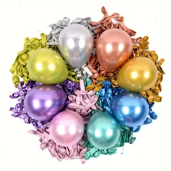 30pcs, 10-inch Metal Chrome Balloons, Party Balloons, For Birthday Party Decorations, Wedding Decor, Chrismas Decor, Outdoor Party Decor,room Decor. - Cocktail