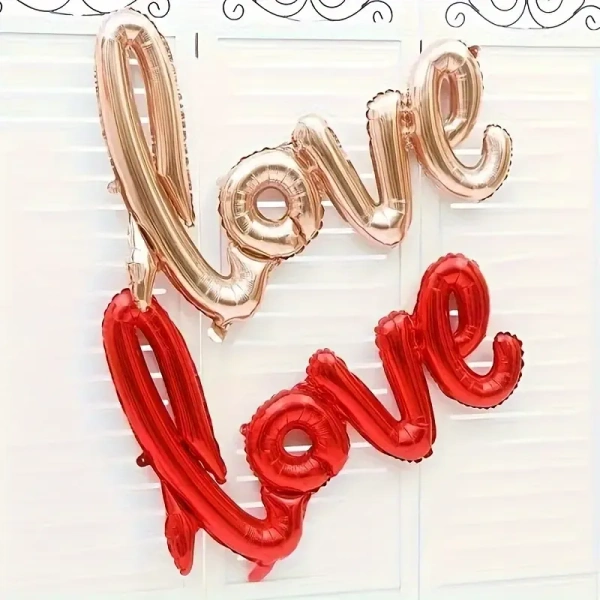 CraftParty Love Foil Balloon, Birthday Decoration, Party, Love Aluminum Foil Balloon - 32 inch - Rose Gold