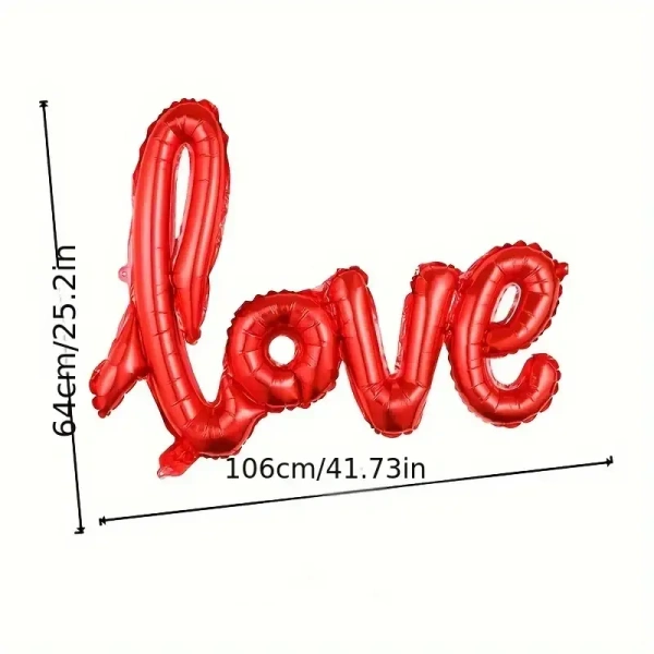 CraftParty Love Foil Balloon, Birthday Decoration, Party, Love Aluminum Foil Balloon - 32 inch - Rose Gold