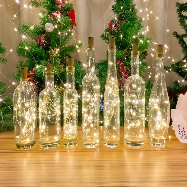 1pcs,  20 led Bottle Light, 2m/7.2ft Cork Lights Wine Bottle String Lights For Party Festival, Decorations