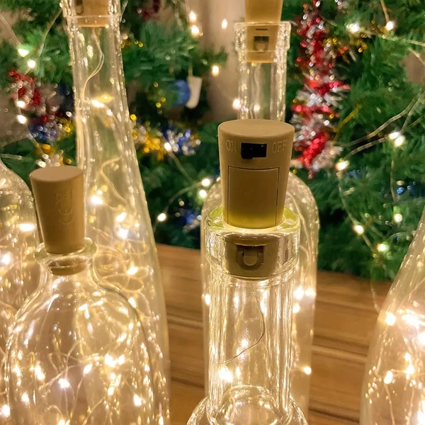 1pcs,  20 led Bottle Light, 2m/7.2ft Cork Lights Wine Bottle String Lights For Party Festival, Decorations